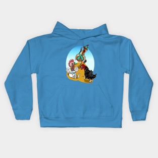 The Cartoon Chickens of Bebbington UK Kids Hoodie